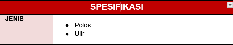 spec-Besi Beton Polos Dan Ulir